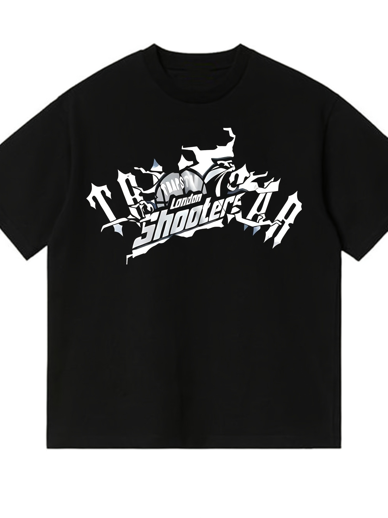 Street Fashion In London - 2026 New Black Cotton T-shirt with