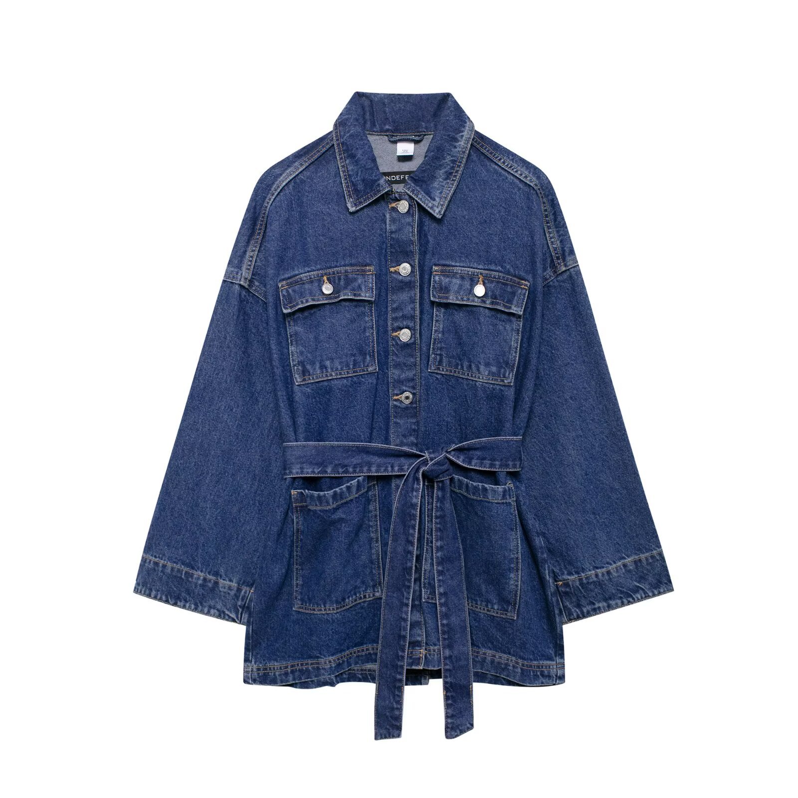 Street Fashion Winter 2025 - Women's Denim Jacket Solid Color Straps