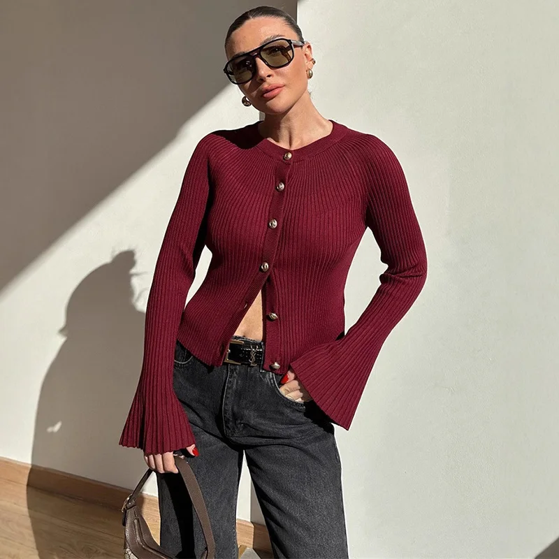 Street Fashion Winter 2025 - Long Sleeve Knitted Cardigan For Women