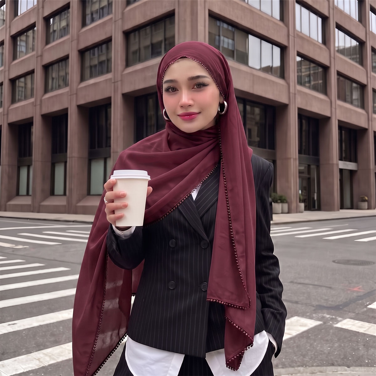 Luxury Chiffon Hijab Scarf for - đánh giá và giá Street Fashion Hijab