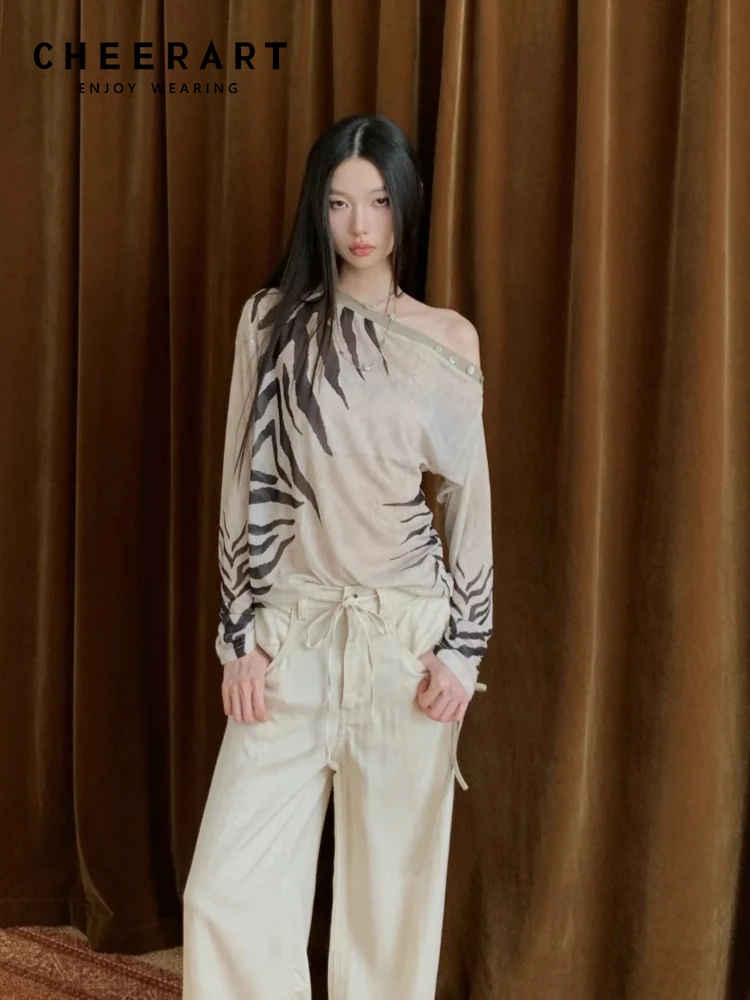 CHEERART Zebra Off Shoulder De - đánh giá và giá Street Fashion Fall 2025