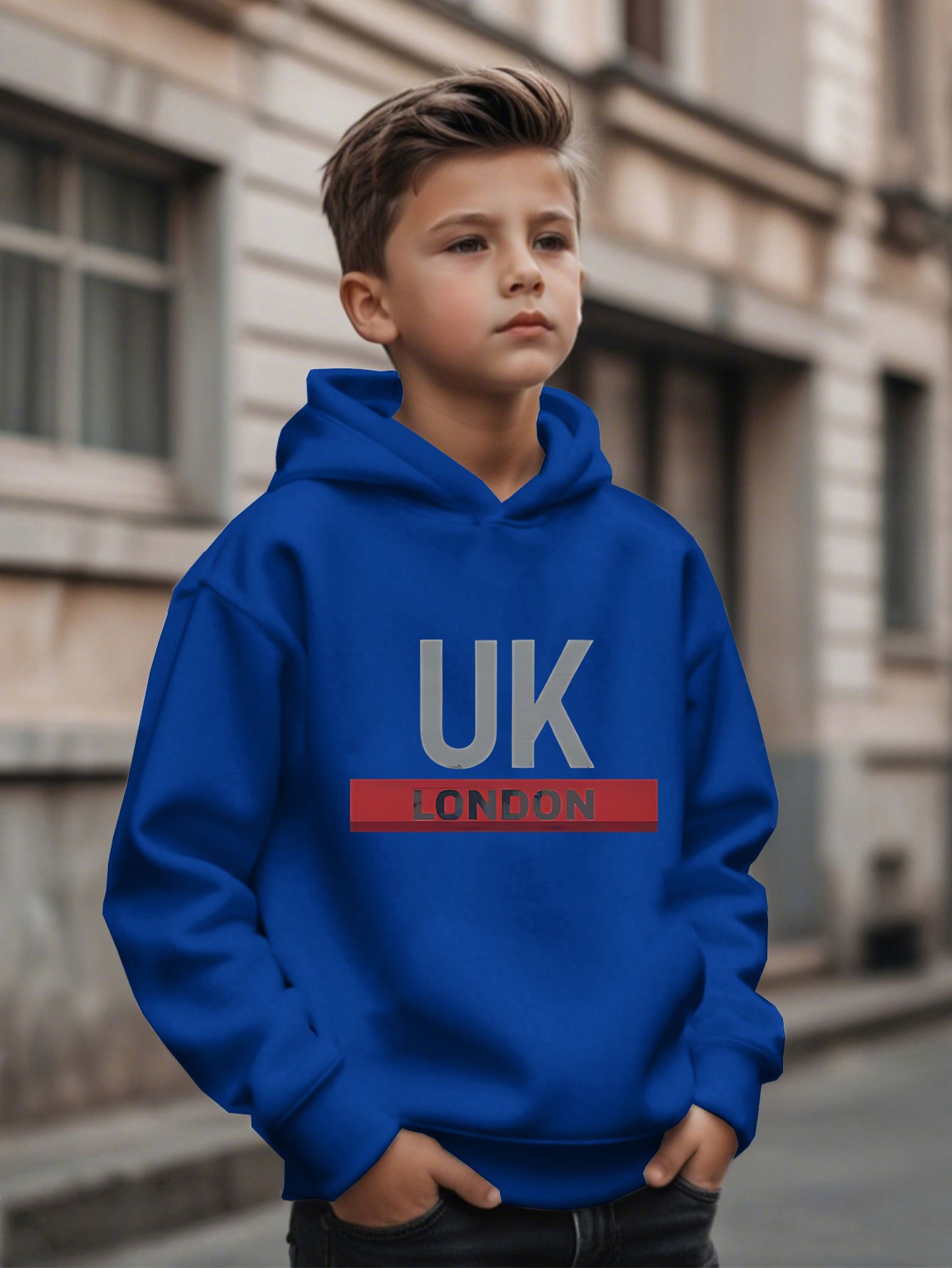 UK London Printed Hoodie Boys' - đánh giá và giá Street Fashion In London