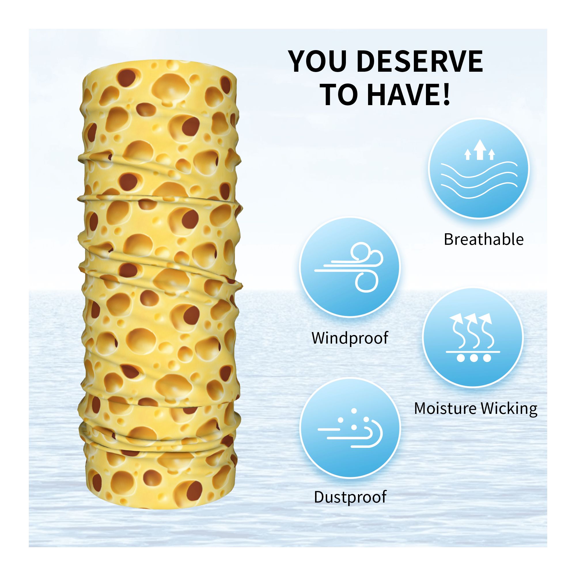 Cheese Bandana Neck Gaiter Pri - đánh giá và giá Balaclava Face Mask