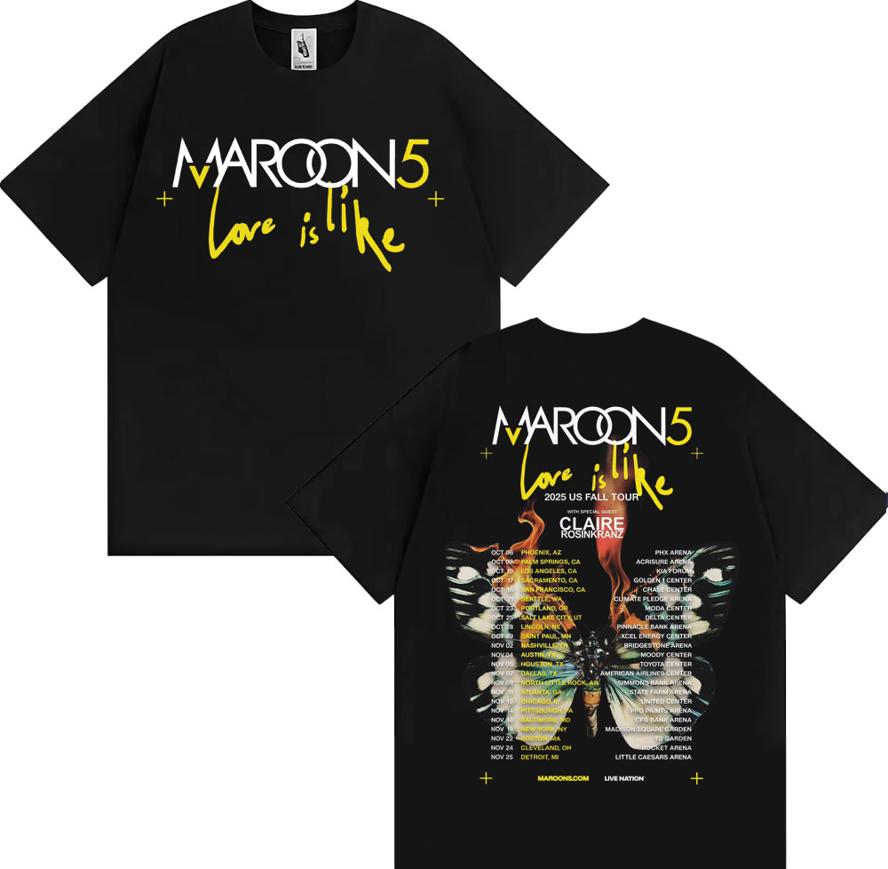 Band Maroon 5 Love Is Like US  - đánh giá và giá Street Fashion Fall 2025