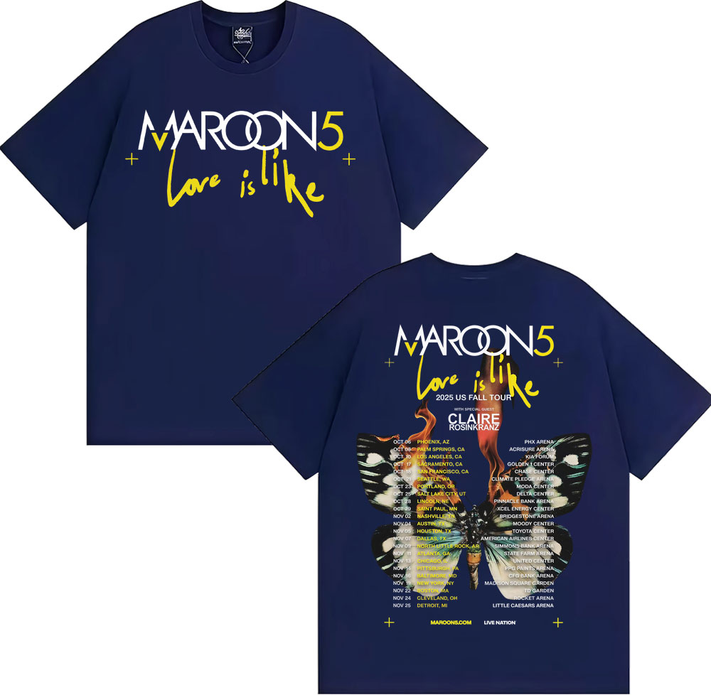 Band Maroon 5 Love Is Like US  - đánh giá và giá Street Fashion Fall 2025