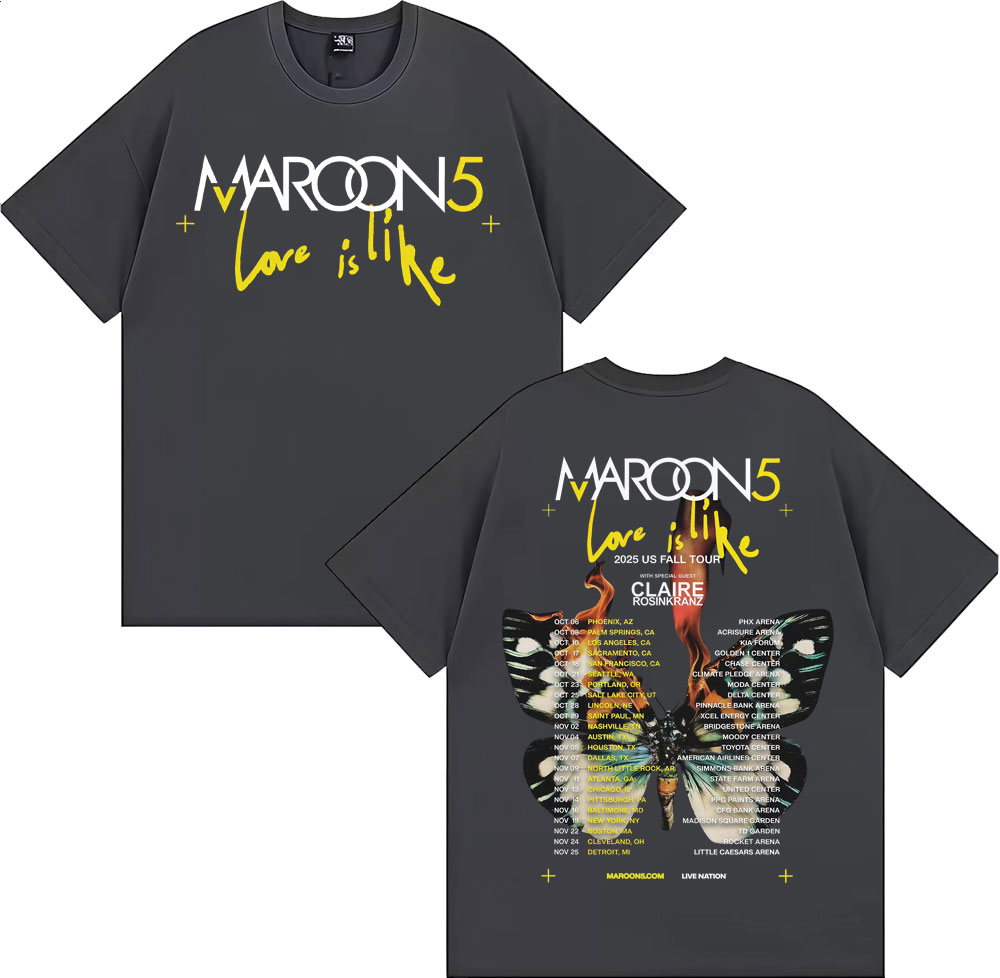 Band Maroon 5 Love Is Like US  - đánh giá và giá Street Fashion Fall 2025