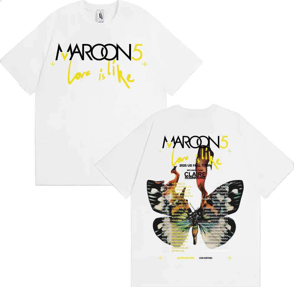 Band Maroon 5 Love Is Like US  - đánh giá và giá Street Fashion Fall 2025