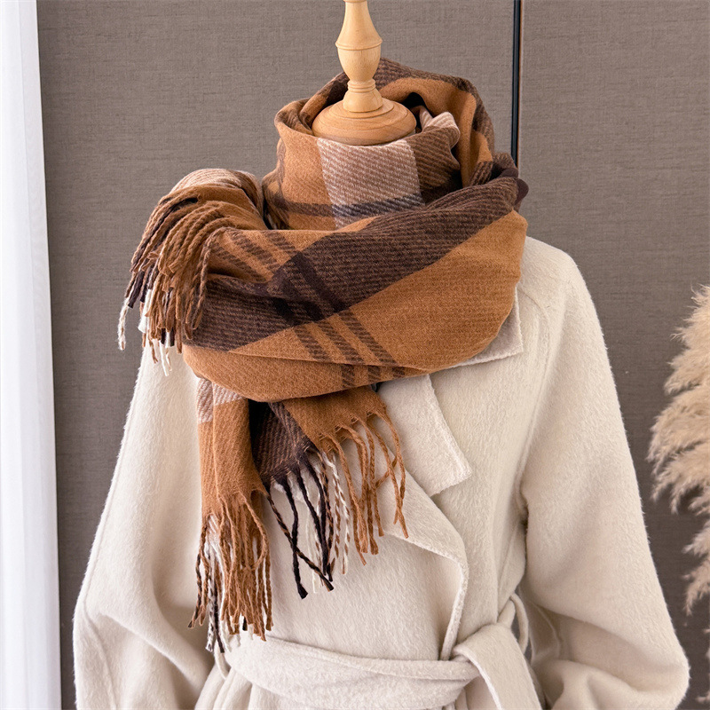 Luxury Plaid Scarf Fashion Pas - đánh giá và giá Street Fashion Hijab