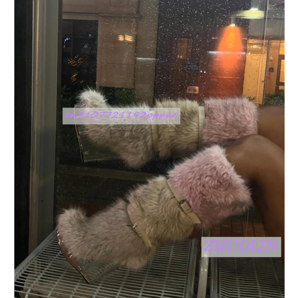 Winter Gradient Furry Transpar - đánh giá và giá Street Fashion Runway
