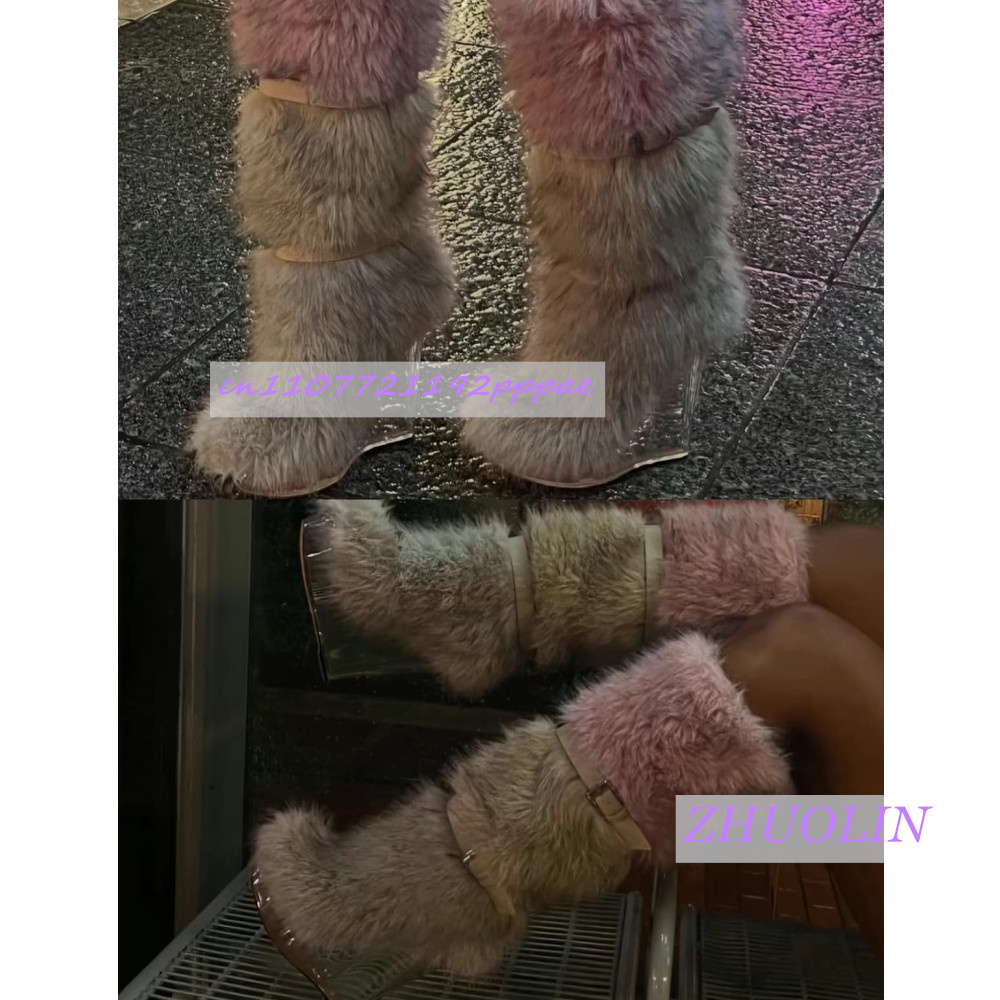 Winter Gradient Furry Transpar - đánh giá và giá Street Fashion Runway
