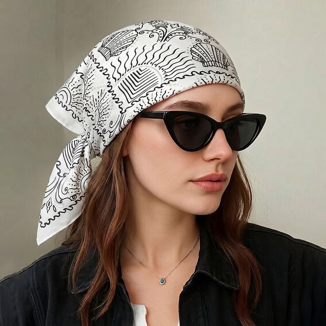 Woman Scarf Hijab Square Heads - đánh giá và giá Street Fashion Hijab