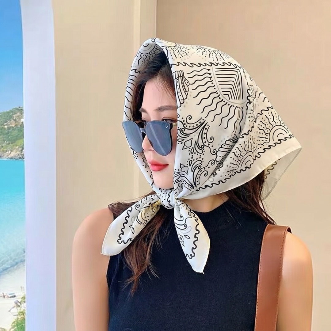 Woman Scarf Hijab Square Heads - đánh giá và giá Street Fashion Hijab
