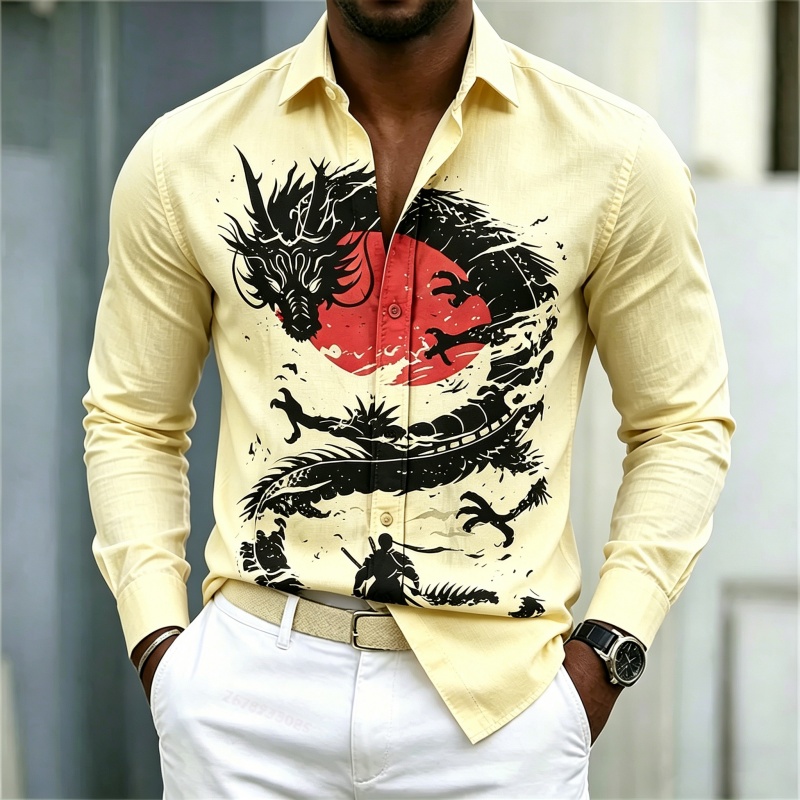 2026 New Men's Shirt White Bla - đánh giá và giá Street Fashion Style
