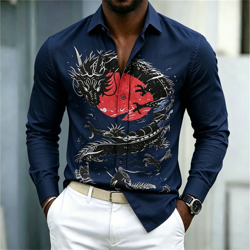 2026 New Men's Shirt White Bla - đánh giá và giá Street Fashion Style