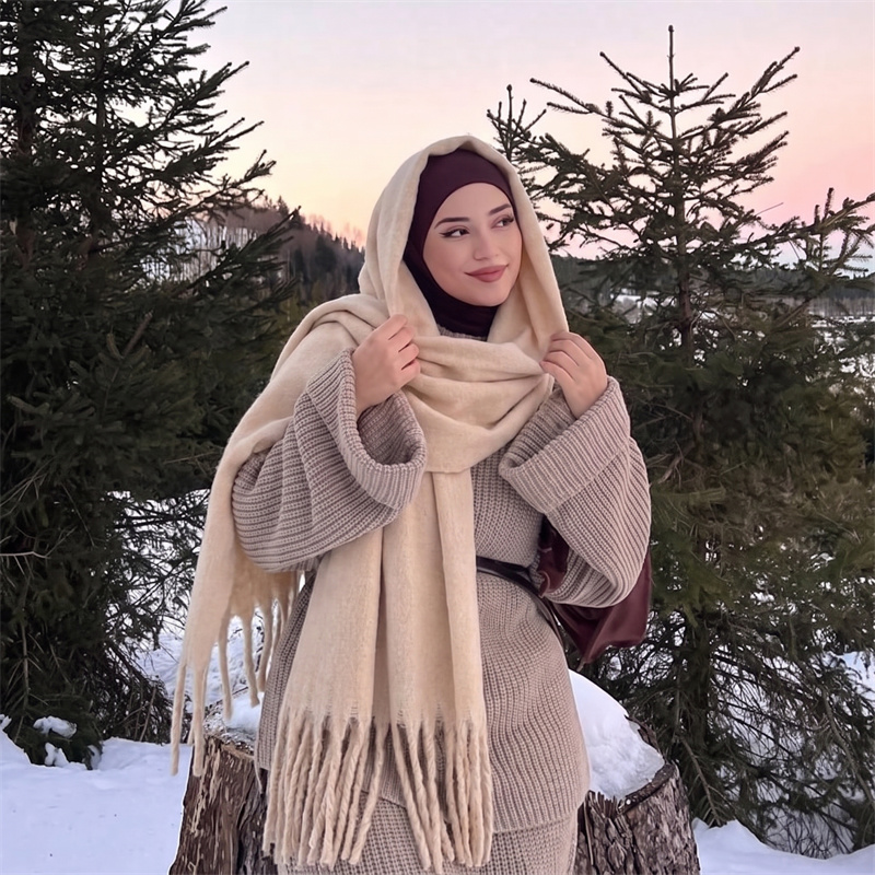 36 Colors Solid Mohair Fringe  - đánh giá và giá Street Fashion Hijab