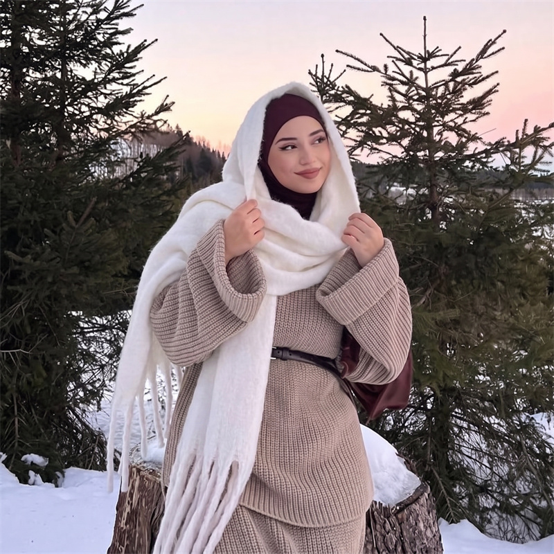 36 Colors Solid Mohair Fringe  - đánh giá và giá Street Fashion Hijab