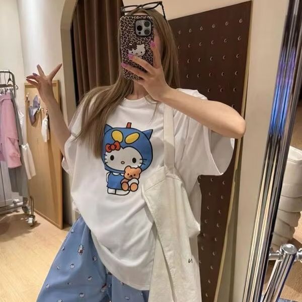 Short Sleeved Hello Kitty Prin - đánh giá và giá Street Fashion Designers