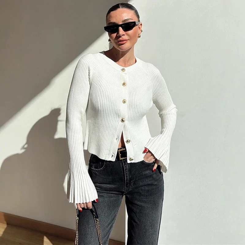 Long Sleeve Knitted Cardigan F - đánh giá và giá Street Fashion Winter 2025